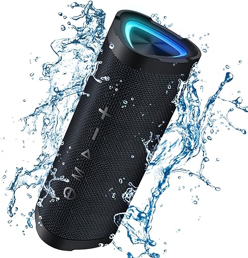 Vanzon Bluetooth Speakers V40 Portable Wireless Speaker V5.0 with 24W Loud Stereo Sound, TWS, 24H Playtime & IPX7 Waterproof, Suitable for Travel, Home and Outdoors-Black