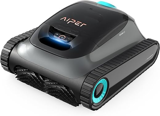 (2024 New) AIPER Scuba S1 Cordless Robotic Pool Cleaner, Pool Vacuum for Inground Pools, Wall and Waterline Cleaning, WavePath 2.0 Smart Navigation, 150 min Battery Life, for Pools up to 1,600 Sq.ft