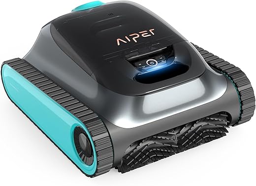 (2024 New) AIPER Scuba S1 Cordless Robotic Pool Cleaner, Pool Vacuum for Inground Pools, Wall and Waterline Cleaning, WavePath 2.0 Smart Navigation, 150 min Battery Life, for Pools up to 1,600 Sq.ft