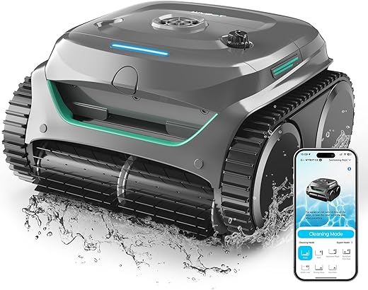 (2025 New) WYBOT C2 Cordless Robotic Pool Cleaner with Ultra-Fine Filtration, Wall & Waterline Cleaning, Automatic Pool Vacuum Robot for Inground Pools, Max 180mins Runtime, App Control