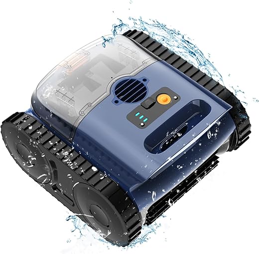(2025 New) Cordless Robotic Pool Cleaner, Robotic Pool Vacuum for Inground Pools, Floor, Wall, Waterline and Drain Cleaning, 180 min Battery Life for Pool Up to 2150 Sq.ft