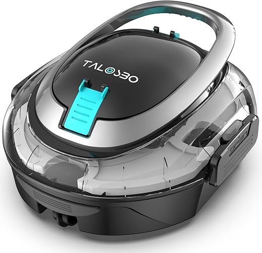 [2026 New] TALOSBO S2 Robotic Pool Cleaner – Dual-Layer Filtration, 90-Min Runtime, Powerful Cordless Pool Vacuum for Above-Ground & Flat Pools, Efficient Debris Removal & Auto-Parking Design