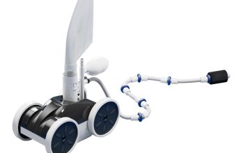 MAKHOON Upgrade Pool Pressure Side Sweeper – Professional Pool Cleaner for Efficient Swimming Pool Cleaning, Stable 4-Wheel Structure Design