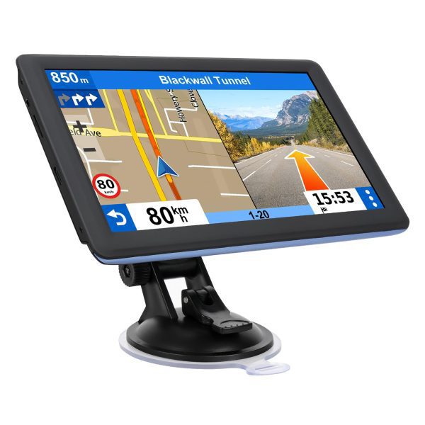 7" GPS Navigator for Car Truck RV, Car GPS Navigation System with 2026 Maps, Lifetime Free Updates, Voice Guidance, Speed & Red-Light Camera Alerts, Custom Truck Routing