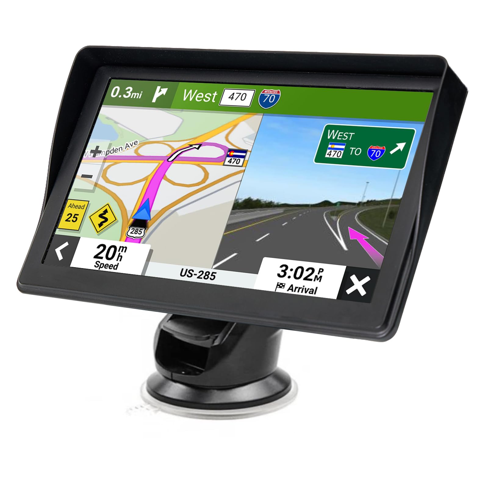 7” HD GPS Navigator for Car Truck RV: 2025 Maps & Free Updates