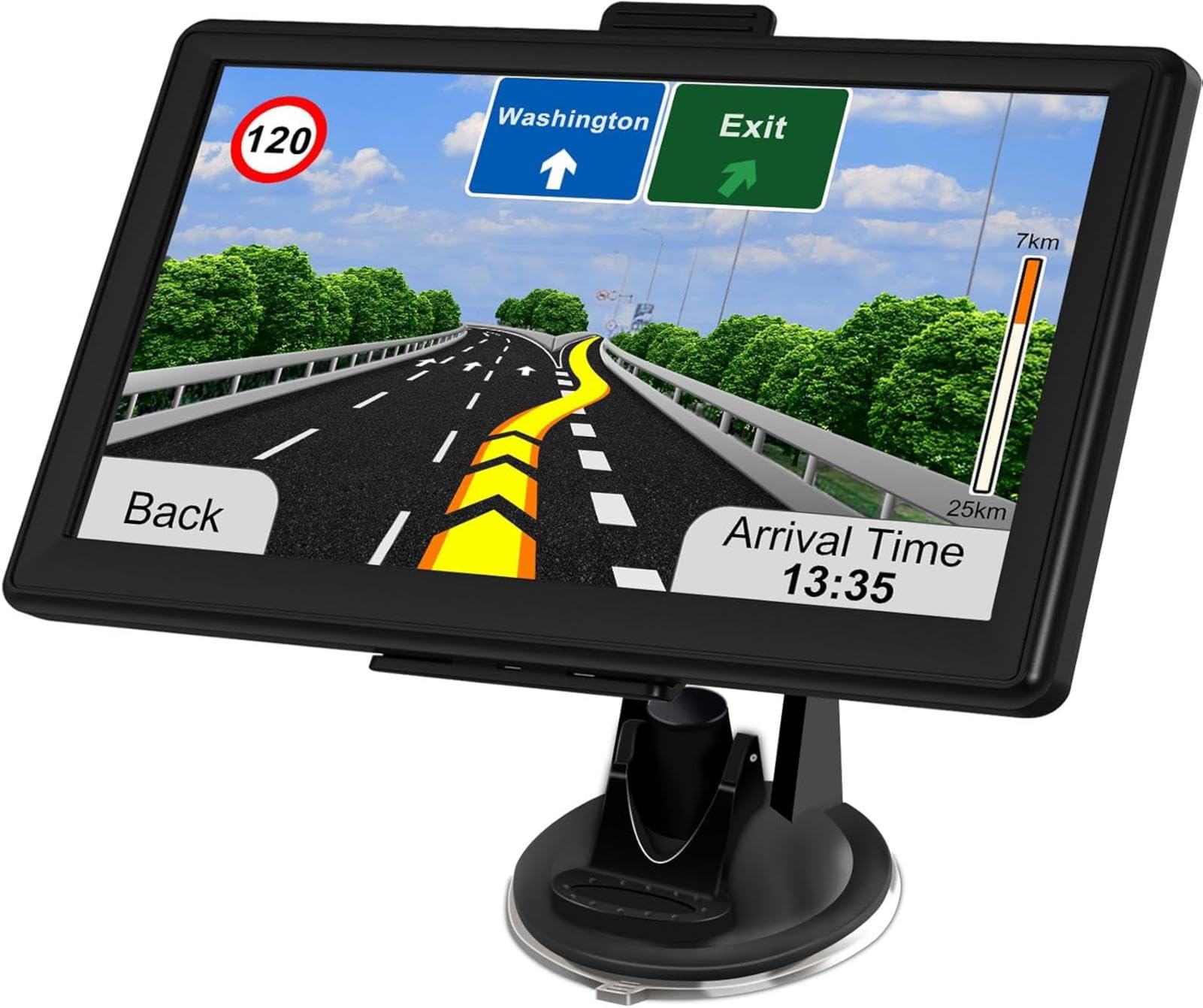 7-Inch Car & Truck GPS: 2026 Maps, Free Updates, Voice Alerts