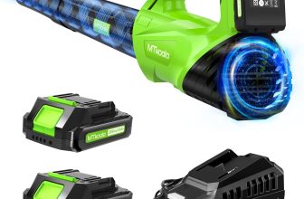 Cordless Leaf Blower: 450CFM 150MPH, 2 Batteries & Charger