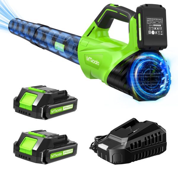 2026 Upgrade Leaf Blower, Leaf Blower Cordless with 2 * 2.6AH Batteries and Fast Charger, 450CFM &150MPH and 2 Speed Mode, Lightweight Electric Leaf Blowers for Lawn,Yard, Leaves, Dust,Snow Care