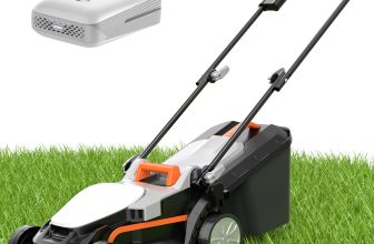 Litheli Cordless Lawn Mower: 1300 Sq Ft, 13.2″ Cut, 4Ah Battery