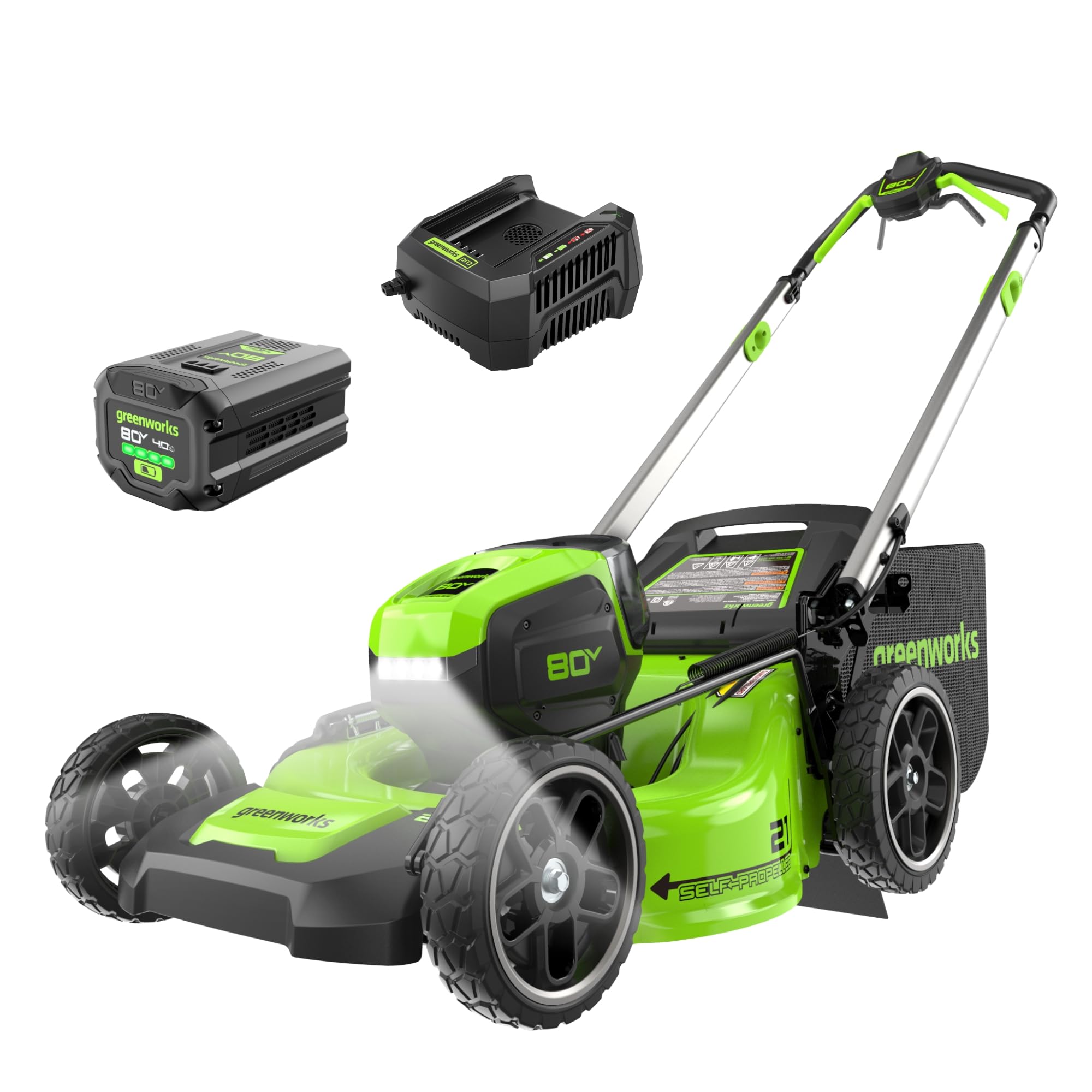 Greenworks 80V 21″ Self-Propelled Cordless Lawn Mower