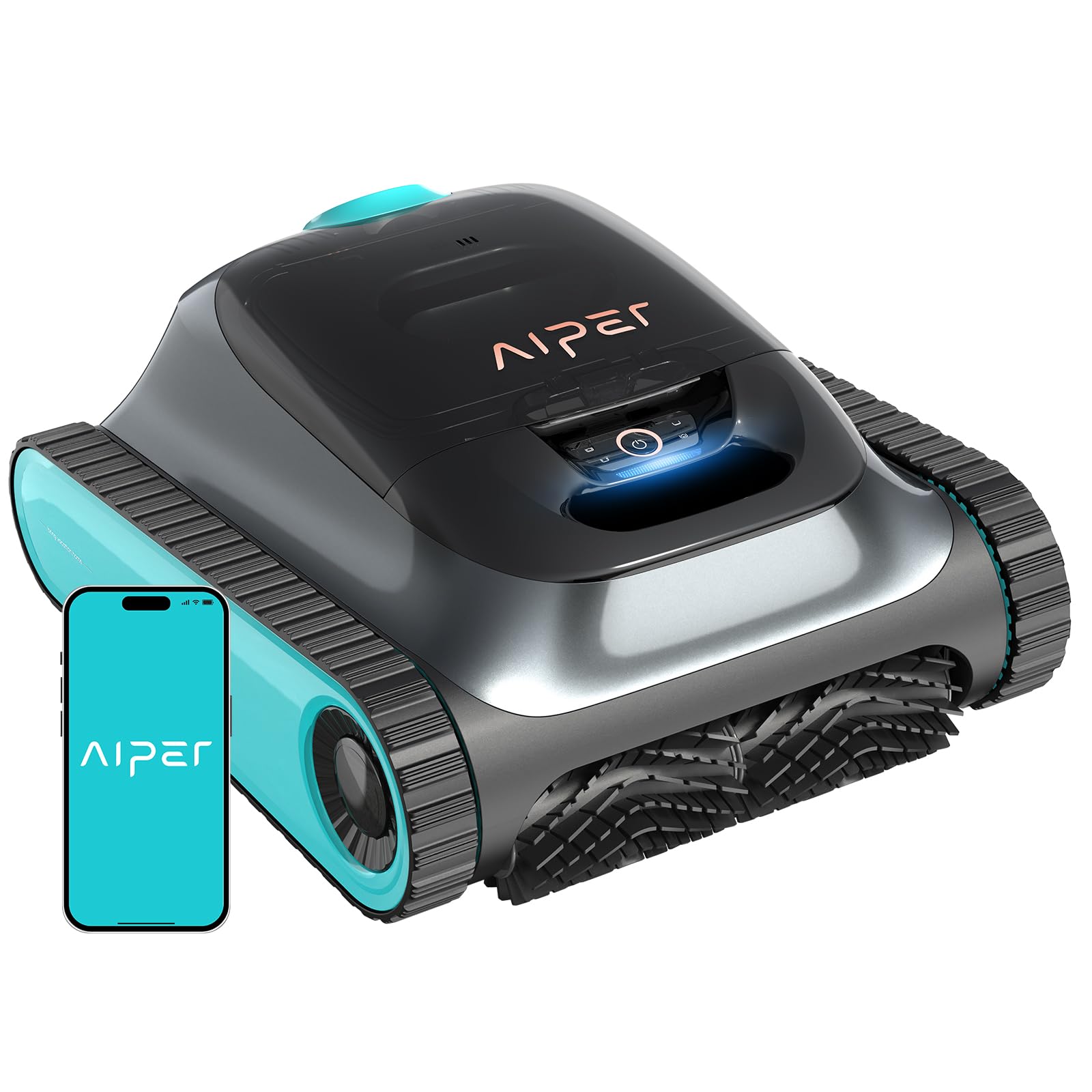 (2025 Upgrade) Aiper Scuba S1 Robotic Pool Cleaner, Wall & Waterline Cleaning, Double Filtration, Extended 180-Min Battery Life, Smart Navigation, App Support, OTA Upgrade