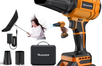 Lightweight Cordless Leaf Blower w/ 2×4.0Ah Batteries – Orange