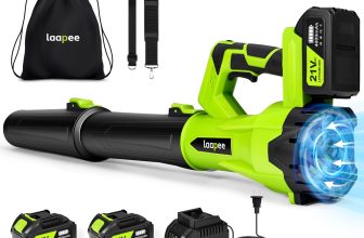 Cordless Leaf Blower: 2x4Ah Batteries, Fast Charger, 6 Speeds