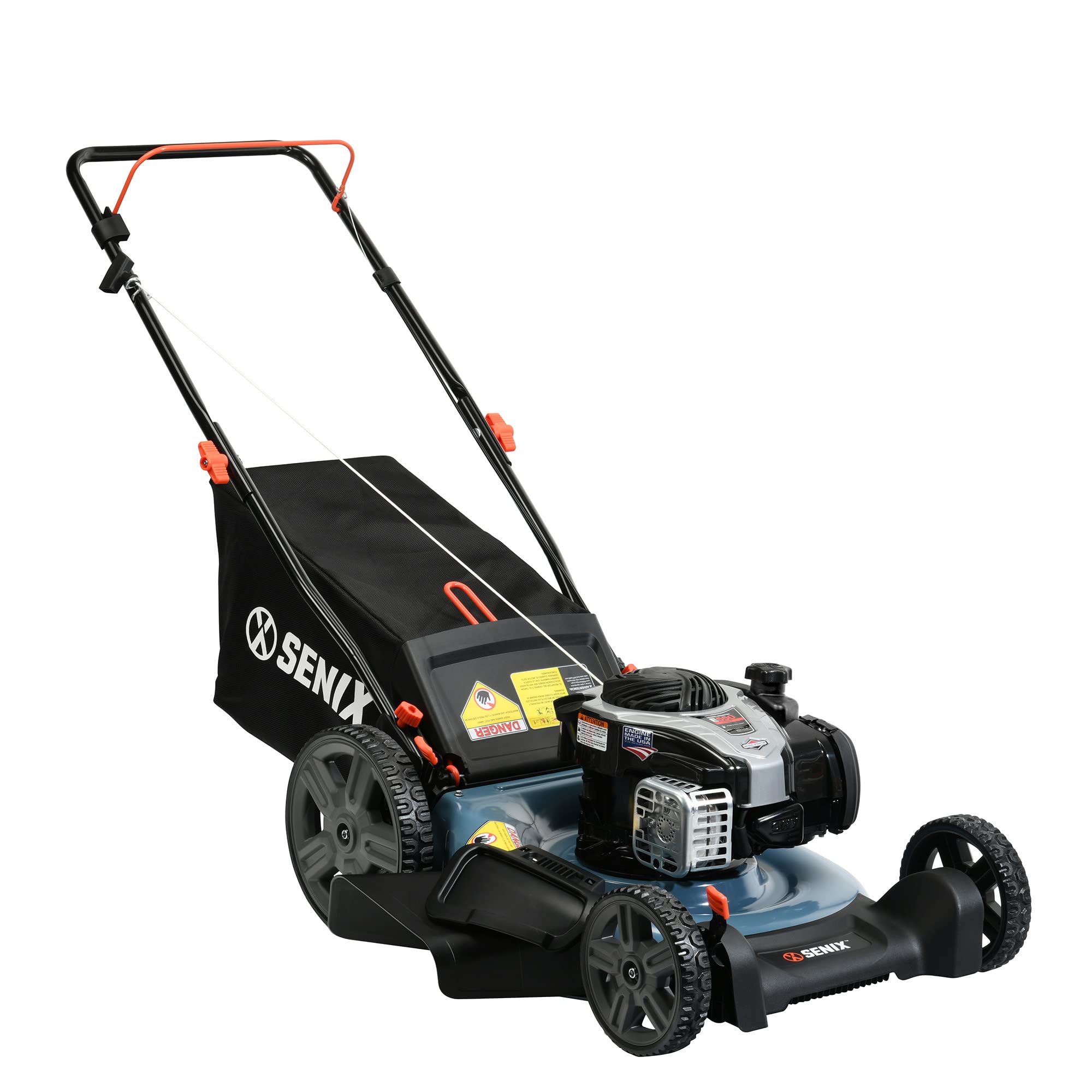 SENIX LSPG-M7 21” Gas Push Mower: 140cc Briggs & 3-in-1