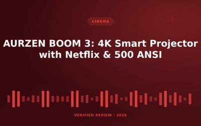 AURZEN BOOM 3: 4K Smart Projector with Netflix & 500 ANSI