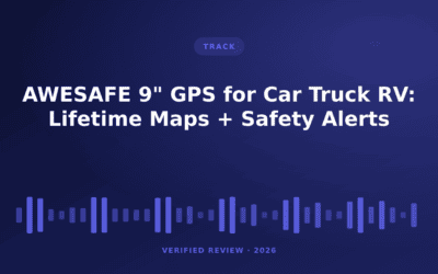 AWESAFE 9″ GPS for Car Truck RV: Lifetime Maps + Safety Alerts