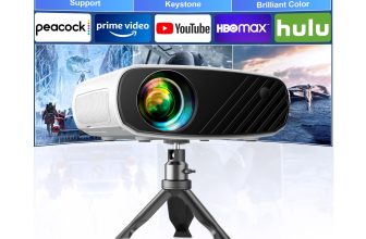 ELEPHAS 1080P Mini Projector with Tripod - Portable for iPhone