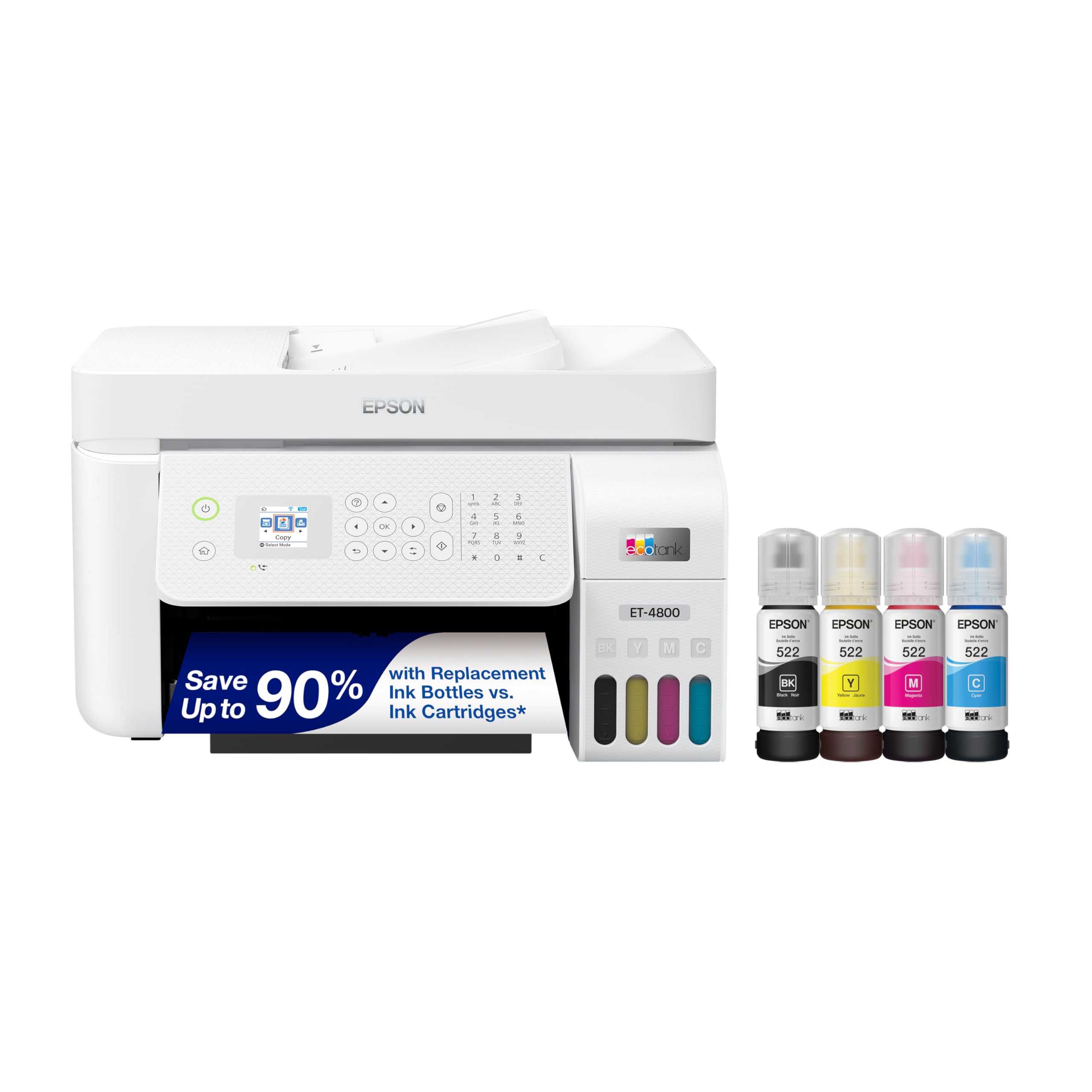 Epson EcoTank ET-4800: Wireless Cartridge-Free All-in-One Printer