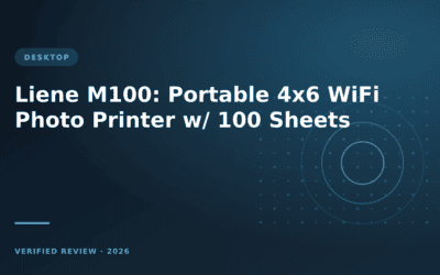 Liene M100: Portable 4×6 WiFi Photo Printer w/ 100 Sheets