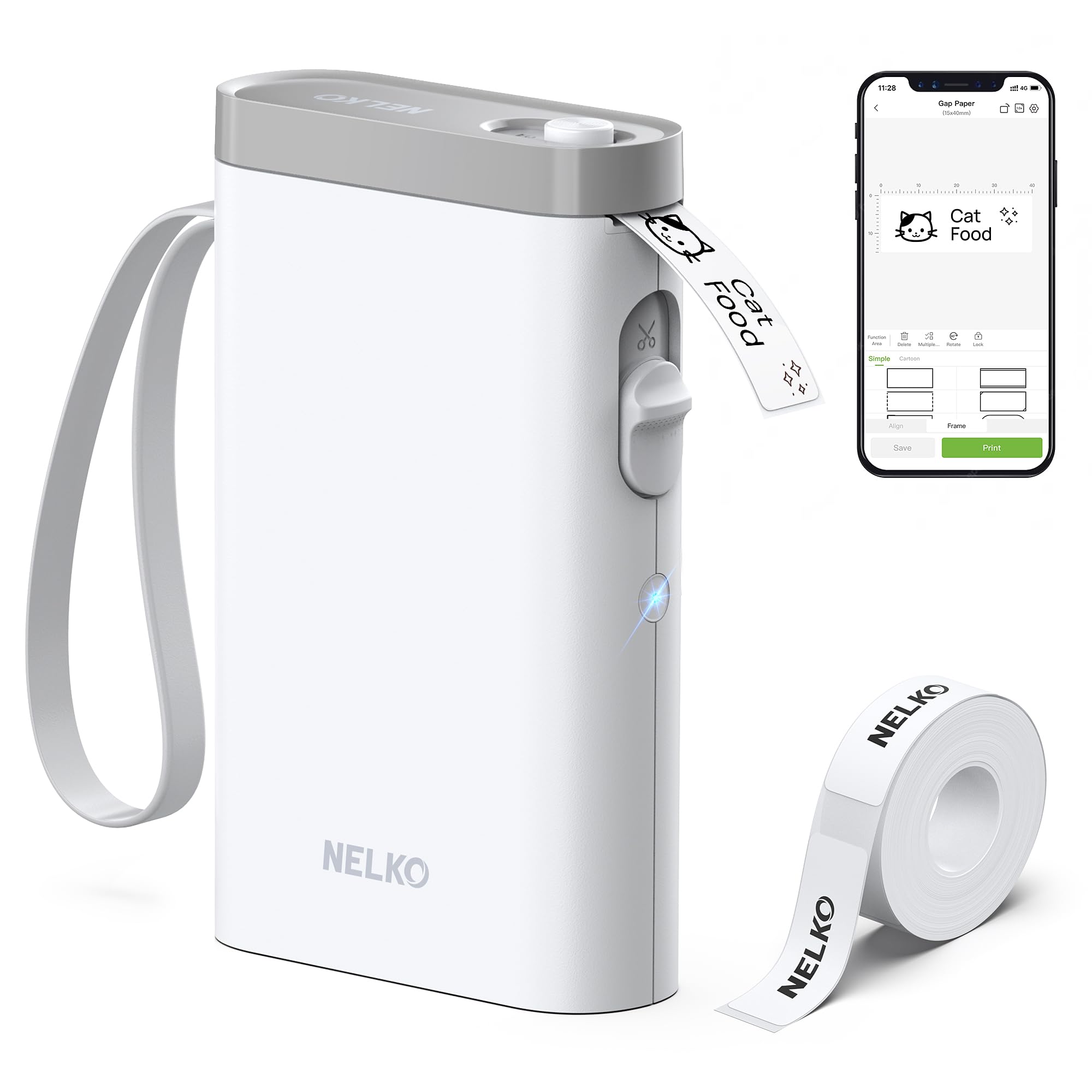 Nelko P21 Bluetooth Label Maker with Tape – Wireless Mini Printer