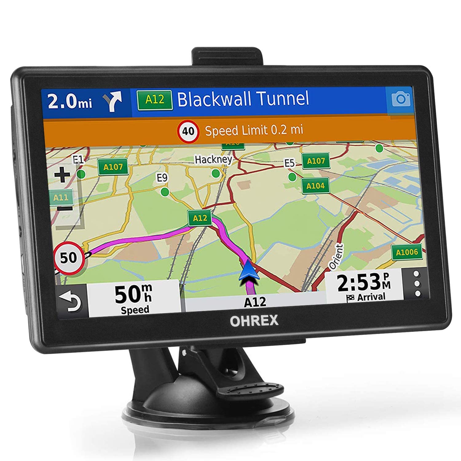 OHREX N800 7″ Truck GPS: Lifetime Maps & Custom Routing