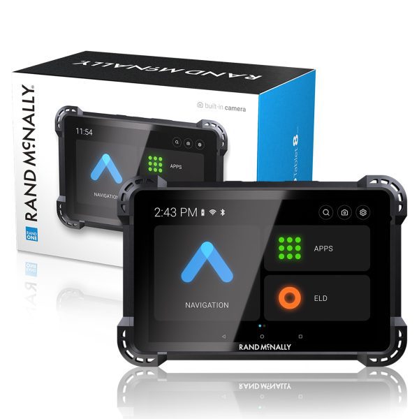 Rand McNally RANDTAB8 8-inch GPS Truck Navigator with Industry's Best Custom Trucking Routes, Rand Navigation 2.0 with 2025 Maps + Built-in Camera