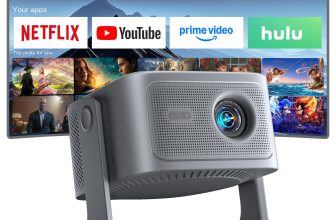 VISSPL 4K Smart Projector: 2200 ANSI, WiFi, Auto Focus