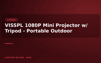 VISSPL 1080P Mini Projector w/ Tripod – Portable Outdoor