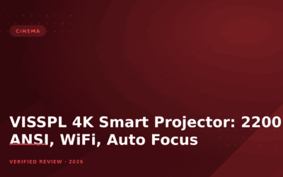 VISSPL 4K Smart Projector: 2200 ANSI, WiFi, Auto Focus