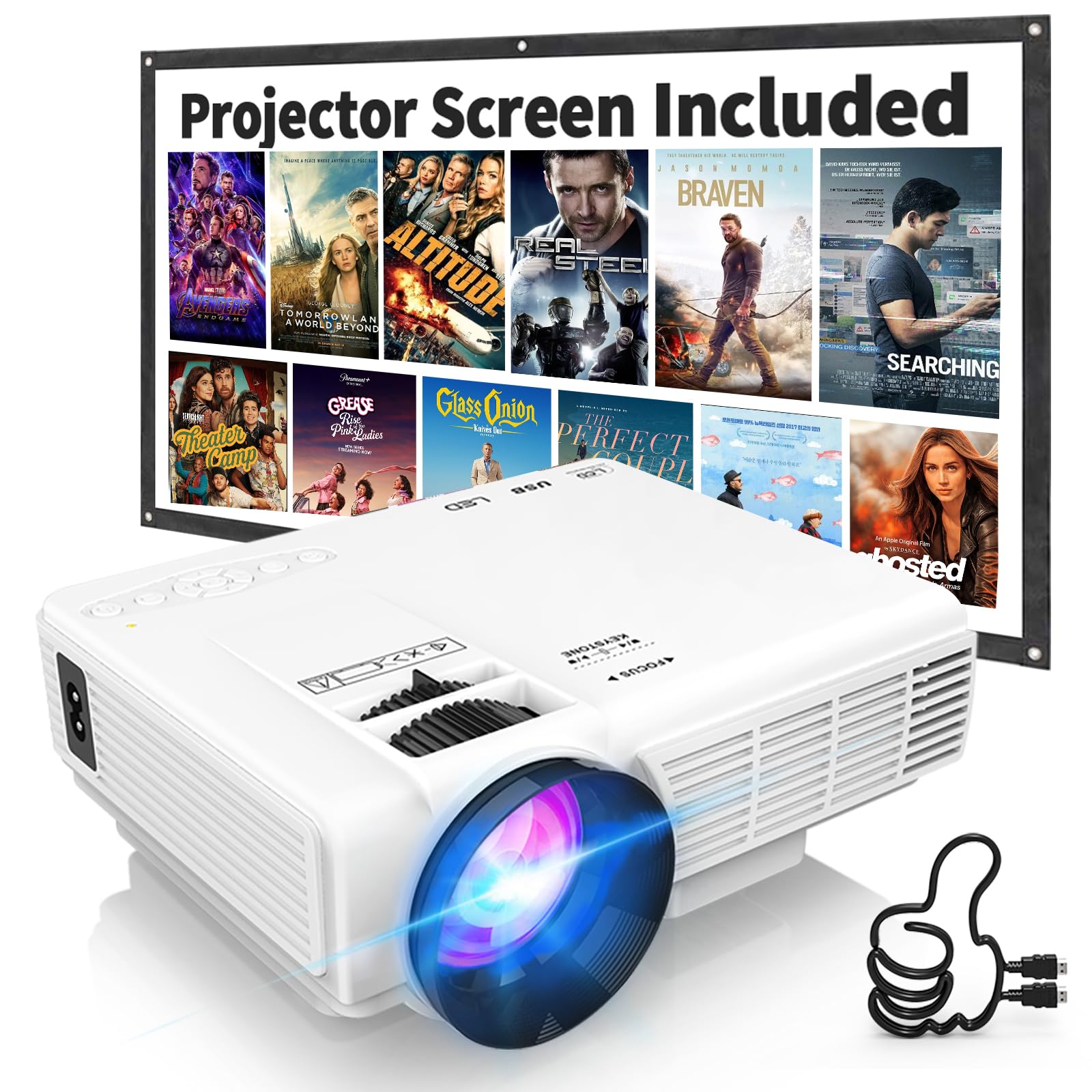 1080P Mini Projector Review: Portable Theater with Screen