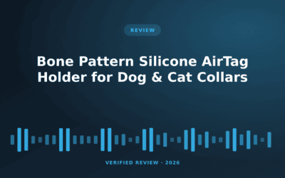 Bone Pattern Silicone AirTag Holder for Dog & Cat Collars