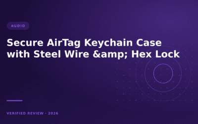 Secure AirTag Keychain Case with Steel Wire & Hex Lock