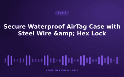 Secure Waterproof AirTag Case with Steel Wire & Hex Lock