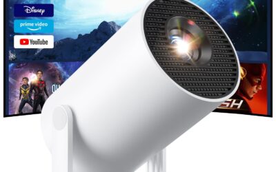 CLOKOWE Mini Projector: Smart 1080P Cinema with 180° Rotation