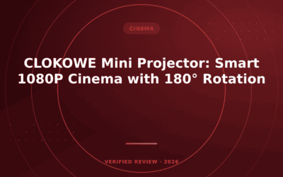 CLOKOWE Mini Projector: Smart 1080P Cinema with 180° Rotation