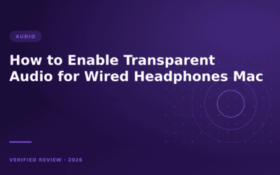 How to Enable Transparent Audio for Wired Headphones Mac (2024)