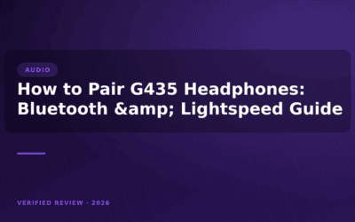 How to Pair G435 Headphones: Bluetooth & Lightspeed Guide