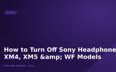 How to Turn Off Sony Headphones: XM4, XM5 & WF Models