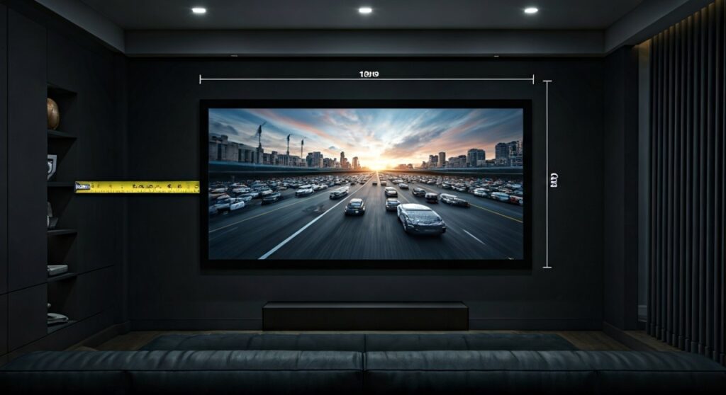 How Wide is a 120 Inch Projector Screen? (16:9 Dimensions) How Wide is a 120 Inch Projector Screen? (16:9 Dimensions)