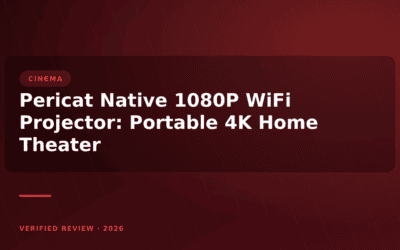 Pericat Native 1080P WiFi Projector: Portable 4K Home Theater