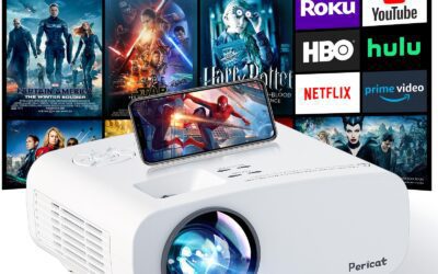 Pericat Native 1080P WiFi Projector: Portable 4K Home Theater