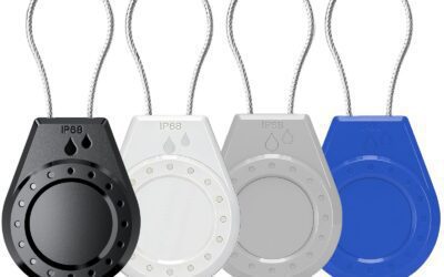 Secure AirTag Keychain Case with Steel Wire & Hex Lock