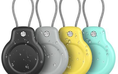 SPGUARD AirTag Holder 4-Pack with Secure Wire Cable Lock