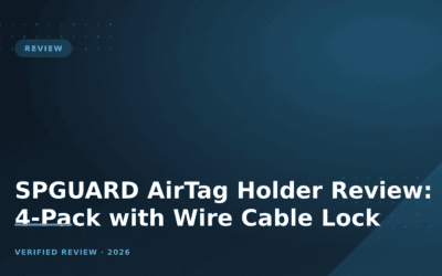 SPGUARD AirTag Holder Review: Secure 4-Pack with Wire Cable Lock