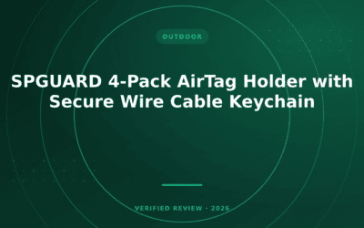 SPGUARD 4-Pack AirTag Holder with Secure Wire Cable Keychain