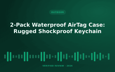 2-Pack Waterproof AirTag Case: Rugged Shockproof Keychain