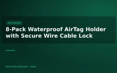 8-Pack Waterproof AirTag Holder with Secure Wire Cable Lock