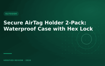 Secure AirTag Holder 2-Pack: Waterproof Case with Hex Lock