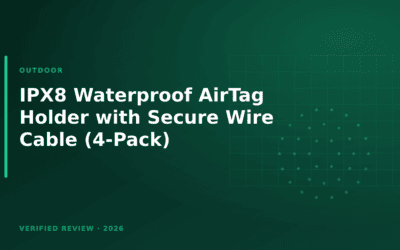 IPX8 Waterproof AirTag Holder with Secure Wire Cable (4-Pack)