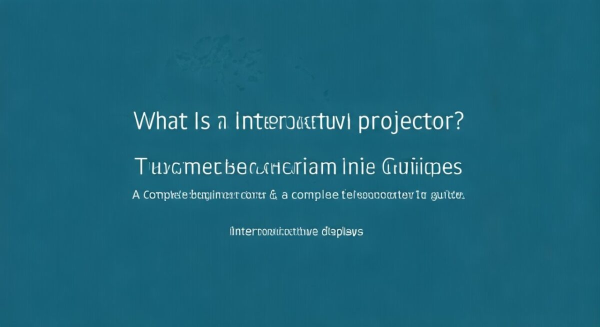 What Is an Interactive Projector? A Complete Beginner's Guide